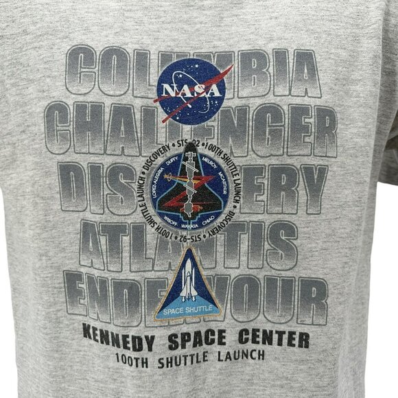 Vintage Prairie Mountain Single Stitch NASA 100th Shuttle Launch T-Shirt Mens M - Picture 2 of 7